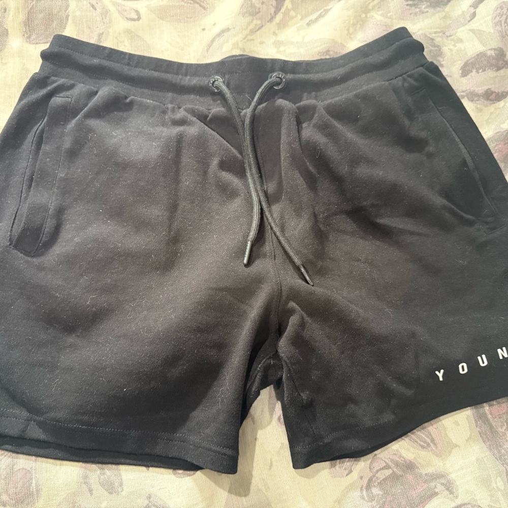 YoungLA Cream Athletic Men's Shorts - Picture 2 of 2
